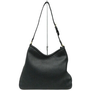 Gucci Shoulder Black Tassel Bag Hobo Leather